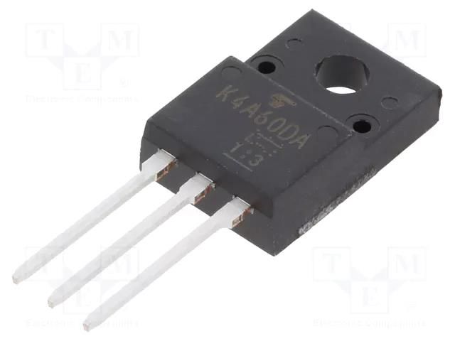 Transistor: N-MOSFET; unipolar; 600V; 3.5A; 35W; SC67 TOSHIBA TK4A60DA