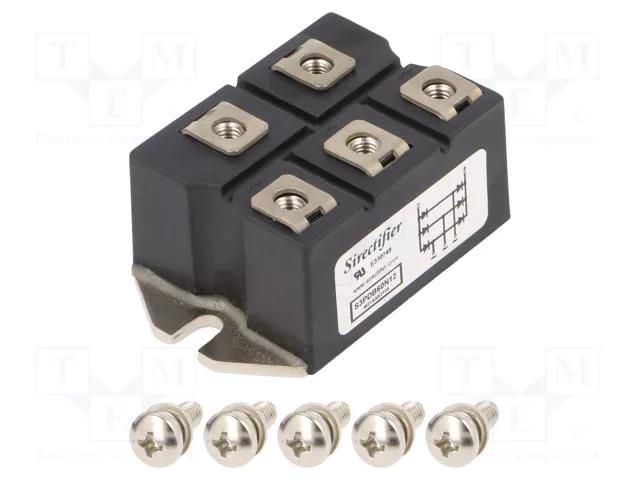 Bridge rectifier: three-phase; Urmax: 1.2kV; If: 60A; Ifsm: 550A SIRECTIFIER S3PDB60N12-SIR
