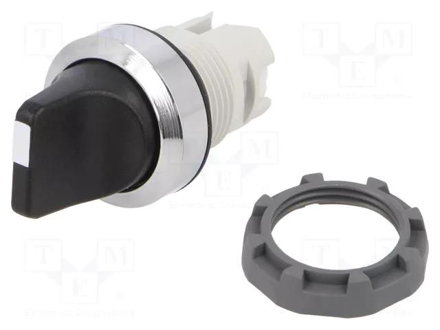 Switch: rotary; 22mm; black/silver; none; IP66; prominent; M3S ABB M3SS1-30B
