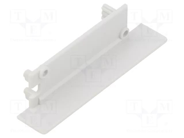 Cap for LED profiles; grey; 2pcs; ABS; FLAT8 TOPMET TOP-23110022