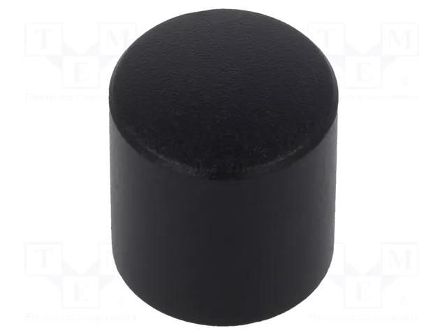 Knob; aluminium,thermoplastic; Øshaft: 6mm; Ø12x13mm; black CLIFF KMR12BNML