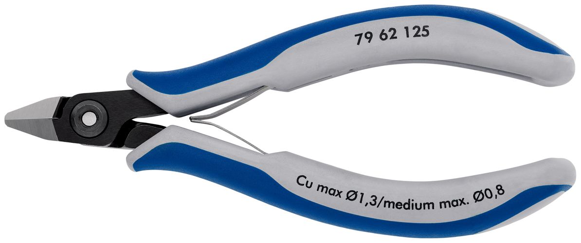 KNIPEX 79 62 125 Precision Electronics Diagonal Cutter with multi-component handles burnished 125 mm 79 62 125 4003773065142