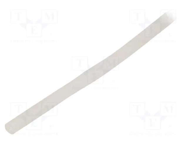 Insulating tube; silicone; natural; Øint: 3mm; Wall thick: 0.4mm SYNFLEX SIL-3X0.4-NA-100