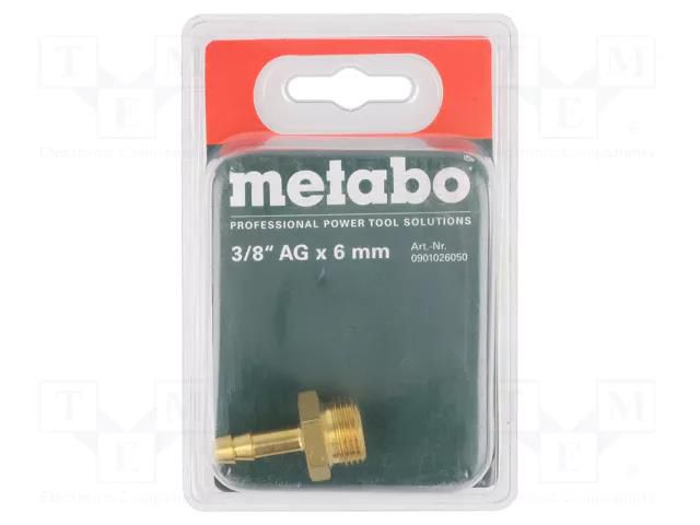 Plug-in nozzle; with bushing; brass; Connection: 6mm METABO MTB.0901026050