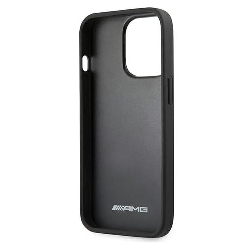 AMG Leather Debossed Lines case for iPhone 13 Pro / iPhone 13 - black, Mercedes 3666339018955 3666339018955