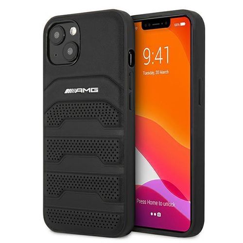 AMG AMHCP13SGSEBK iPhone 13 mini 5,4" czarny/black hardcase Leather Debossed Lines, Mercedes 3666339018931 3666339018931