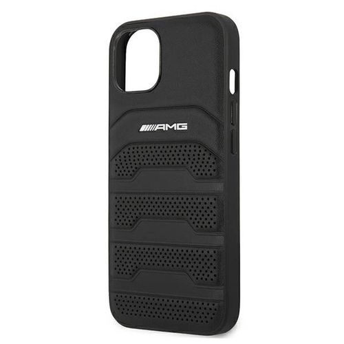 AMG Leather Debossed Lines case for iPhone 13 mini - black, Mercedes 3666339018931 3666339018931