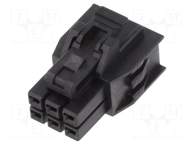 Connector: wire-board; plug; female; PIN: 6; Nano-Fit; UL94V-0; 2x3 MOLEX MX-105308-1206