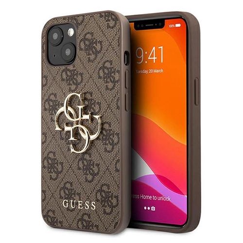 Guess 4G Big Metal Logo Case for iPhone 13 - Brown, Guess 3666339024888 3666339024888