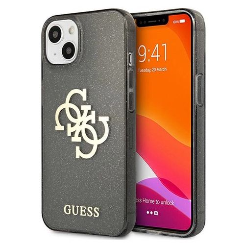 Guess GUHCP13SPCUGL4GBK iPhone 13 mini 5.4&quot; black/black hard case Glitter 4G Big Logo, Guess 3666339024390 3666339024390