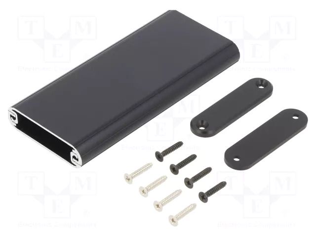 Enclosure: with panel; MXA; X: 48mm; Y: 109mm; Z: 13mm; aluminium TAKACHI TKC-MXA1-5-11BBP