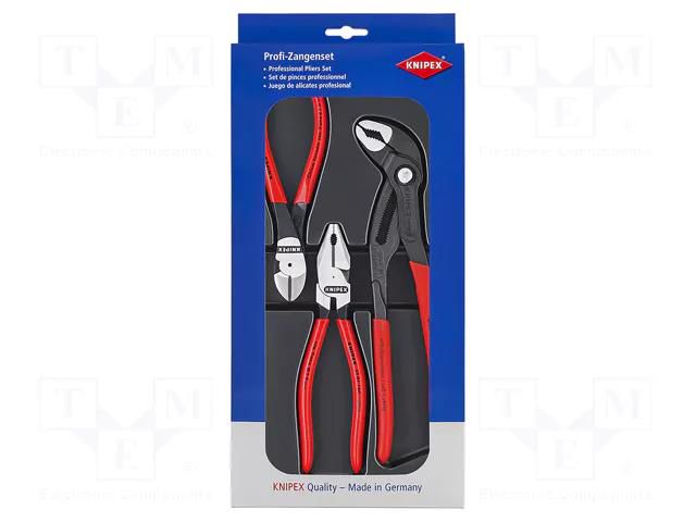 Kit: pliers; side,adjustable,universal; 3pcs. KNIPEX KNP.002010