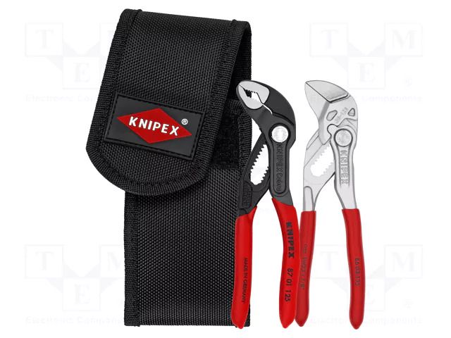 Tools set: pliers; miniature; handles with plastic pads; 2pcs. KNIPEX KNP.002072V04