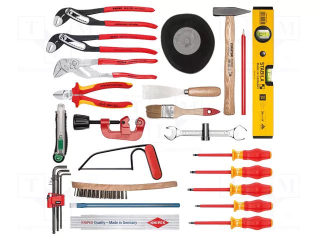 Kit: for assembly work; case; for plumbing; 31pcs. KNIPEX KNP.002106HKS