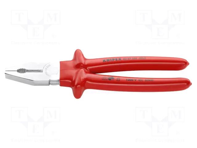 Pliers; insulated,universal; 250mm KNIPEX KNP.0307250