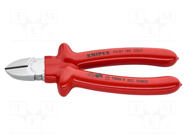 Pliers; side,cutting; 180mm KNIPEX KNP.7007180