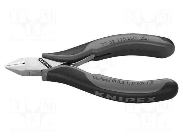 Pliers; side,cutting,precision; ESD; 115mm KNIPEX KNP.7732115ESD