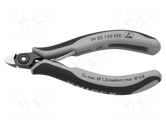 Pliers; side,cutting,precision; ESD; 125mm KNIPEX KNP.7922120ESD