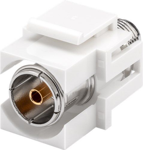 Keystone Module SAT/Antenna, Flush Mount - 18.9 mm width, Coaxial female (socket) > F female 79933