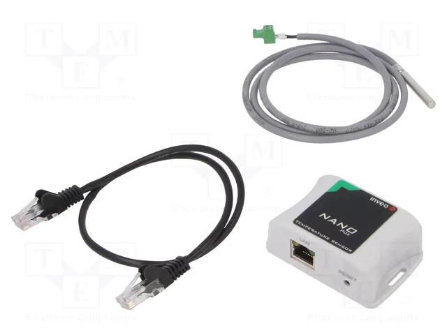 Industrial module: LAN temperature; -10÷55°C; IP30; 12÷24VDC INVEO NANO-TEMP-SENSOR-P