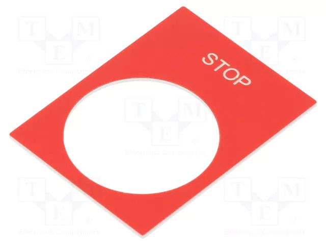 Label; red; Button marking: STOP; control cassette; 30x40mm SCHNEIDER ELECTRIC ZB2BY2304