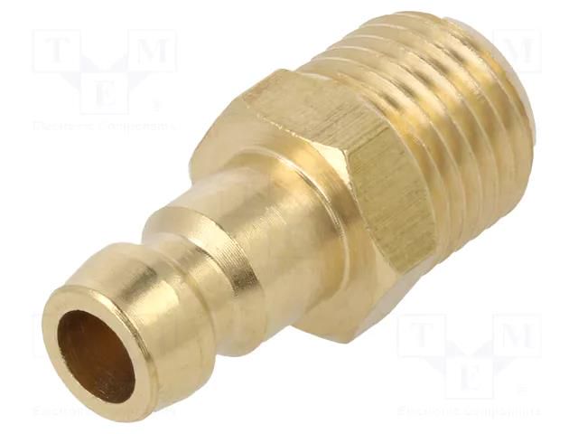 Connector; connector pipe; max.10bar; brass; Seal: FPM; D1: 5.5mm PNEUMAT K06H-GZ14