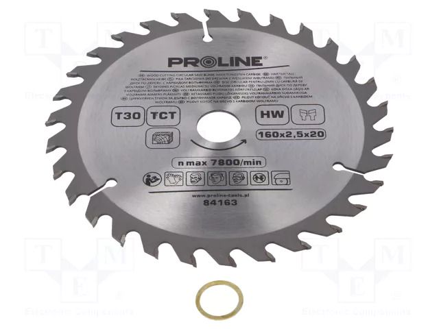 Circular saw; Ø: 160mm; Teeth: 30; cemented carbide; hardened; wood PROLINE PRE-84163