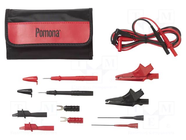 Test leads; black,red POMONA POM-5673B