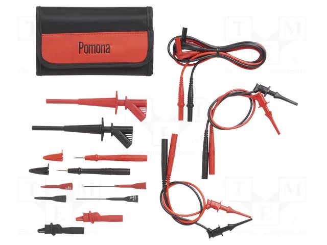 Test leads; black,red POMONA POM-5674C