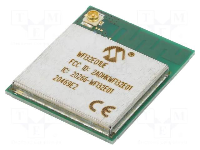 Module: WiFi; 20.5dBm; IEEE 802.11b/g/n; SMD; 24.5x20.5x2.5mm MICROCHIP TECHNOLOGY WFI32E01UE-I