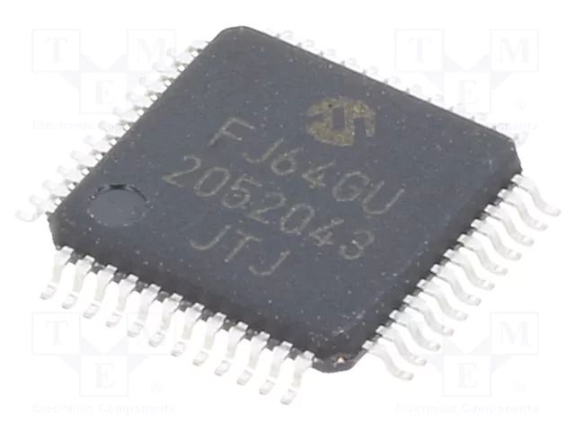 IC: PIC microcontroller; 64kB; 2÷3.6VDC; SMD; TQFP48; PIC24 MICROCHIP TECHNOLOGY 24FJ64GU205-I/PT