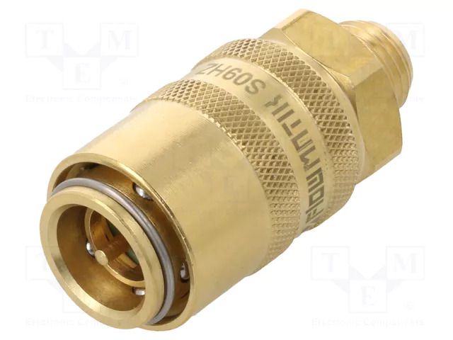 Quick connection coupling; straight,with valve; max.15bar PNEUMAT S09HZ-GZ14