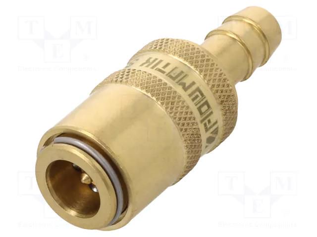 Quick connection coupling; straight,with valve; max.10bar PNEUMAT S06HZ-WO8