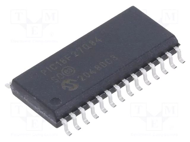 IC: PIC microcontroller; 128kB; 64MHz; CAN FD,I2C,SPI x2,UART x5 MICROCHIP TECHNOLOGY PIC18F27Q84-I/SO