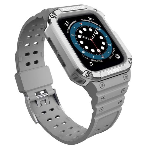 Protect Strap Band for Apple Watch 38/40/41mm Armored Case Strap - Gray, Silver, Hurtel 9145576231616 9145576231616