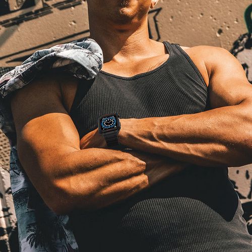 Protect Strap Band for Apple Watch 42/44/45mm Armored Case Strap - Transparent, Hurtel 5907769311802 5907769311802