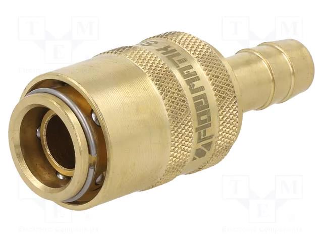 Quick connection coupling; straight; max.15bar; brass; Seal: FPM PNEUMAT S09H-WO10