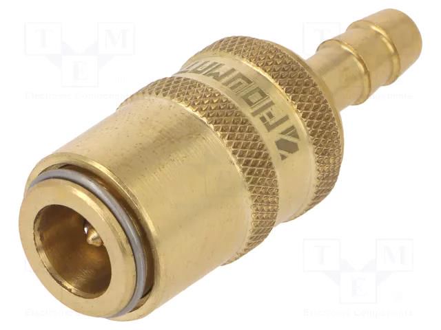 Quick connection coupling; straight,with valve; max.10bar PNEUMAT S06HZ-WO6