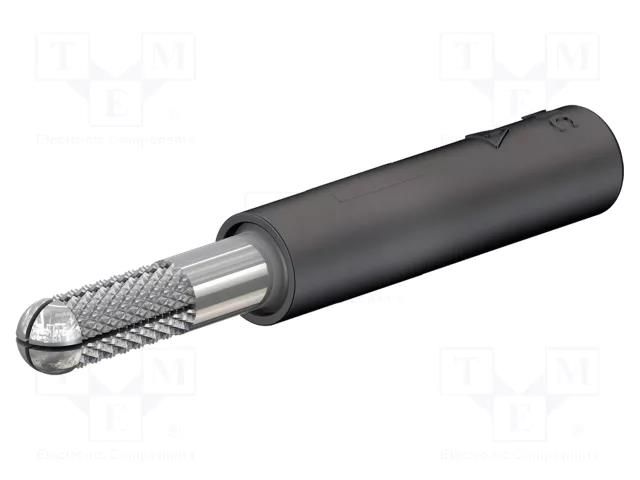 Connector: 4mm banana; adapter; 25A; black; 40.5mm; nickel plated STÄUBLI A-SLK4-S-21