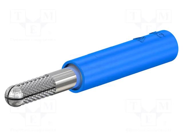 Connector: 4mm banana; adapter; 25A; blue; 40.5mm; nickel plated STÄUBLI A-SLK4-S-23