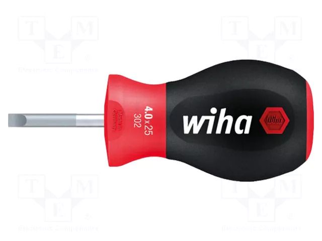 Screwdriver: standard; slot; 6.5x1.2mm; Stubby SoftFinish® WIHA WIHA.26966