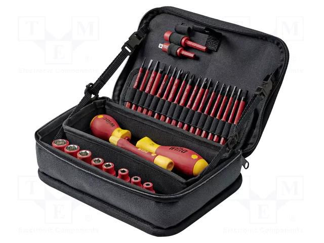 Kit: screwdrivers; insulated; 1kVAC; bag; 31pcs; ElectricVario WIHA WIHA.43465