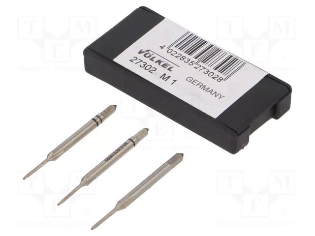 Tap; M1; 0.25; L: 32mm; Holder: hand; 2.1mm; 3pcs. VÖLKEL VOLKEL-27302