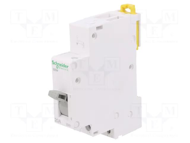 Module: pushbutton switch; 250VAC; 20A; IP20; Contacts: SPDT; ACTI9 SCHNEIDER ELECTRIC A9E18070