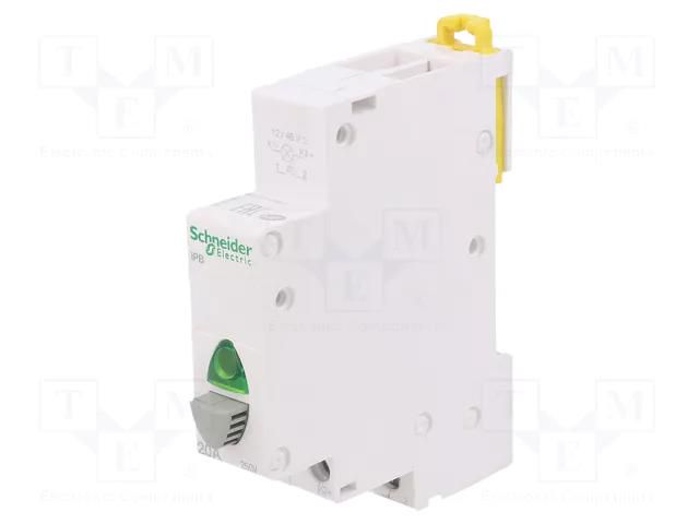 Module: pushbutton switch; 250VAC; 16A; for DIN rail mounting SCHNEIDER ELECTRIC A9E18038