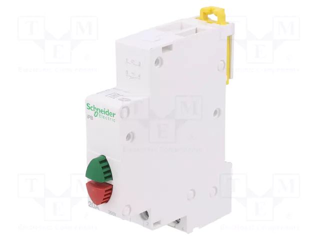 Pushbutton switch; 250VAC; 20A; for DIN rail mounting; ACTI9 SCHNEIDER ELECTRIC A9E18034