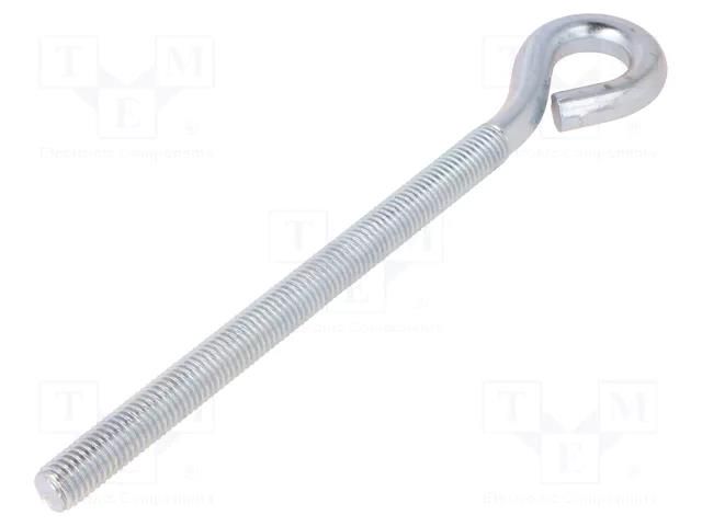 Hook; ring; steel; zinc; Thread len: 157mm; Overall len: 215mm DROMET D-HO12215