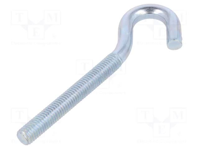 Hook; angular; steel; zinc; Thread len: 60mm; Overall len: 100mm DROMET D-HZ.8100