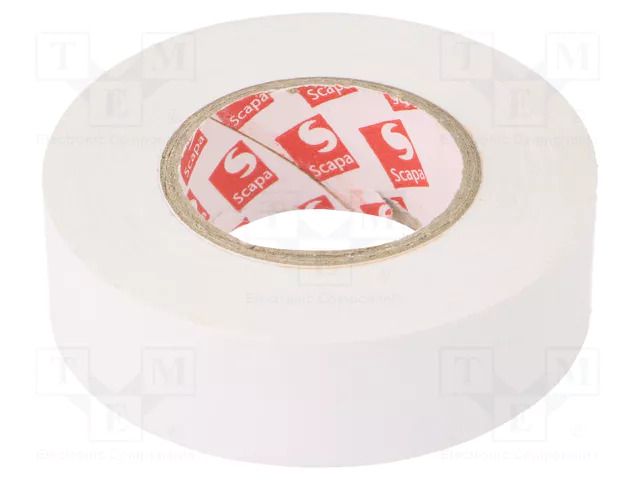 Tape: electrical insulating; W: 19mm; L: 20m; Thk: 0.13mm; white SCAPA SCAPA-2702-19/20WH