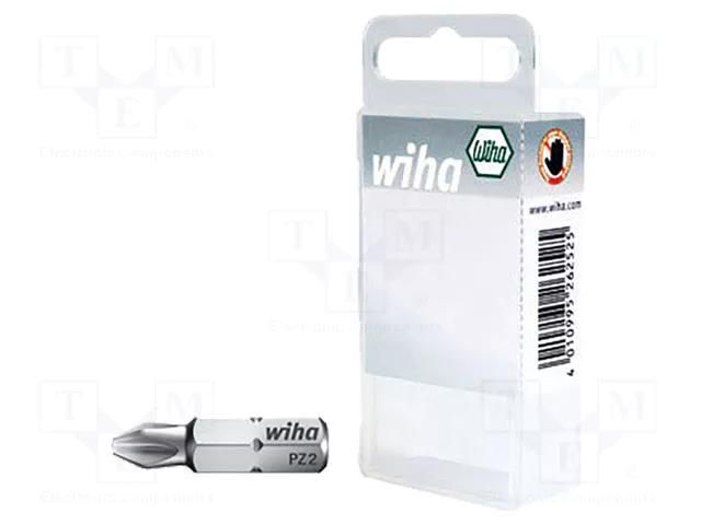 Screwdriver bit; Pozidriv®; PZ2; Overall len: 25mm; 10pcs. WIHA WIHA.24742